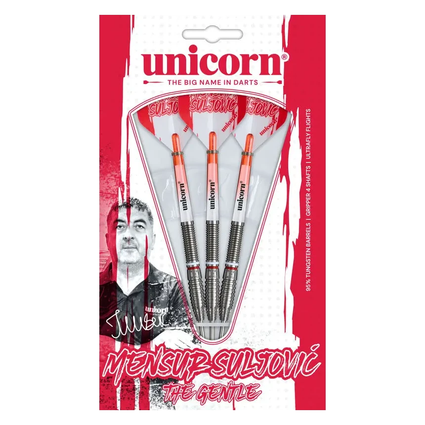 Unicorn Mensur Suljovic 95% Tungsten Steel Tip Darts