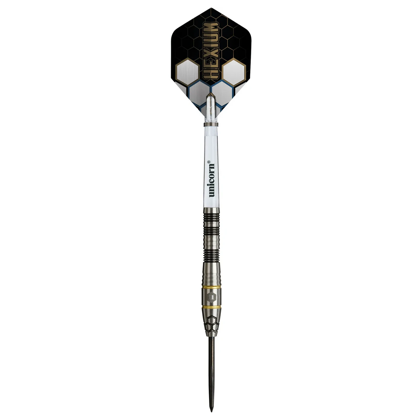 Winmau Hexium 1 Black & Gold 90% Tungsten Steel Tip Darts
