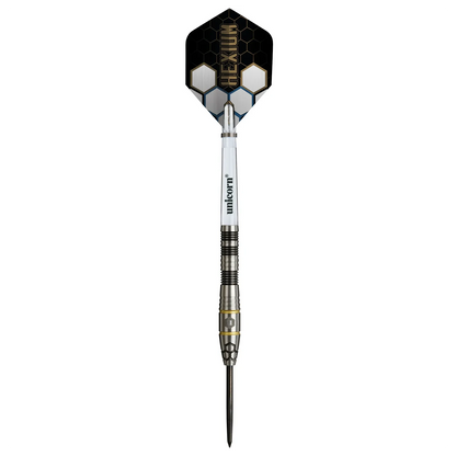 Winmau Hexium 1 Black & Gold 90% Tungsten Steel Tip Darts