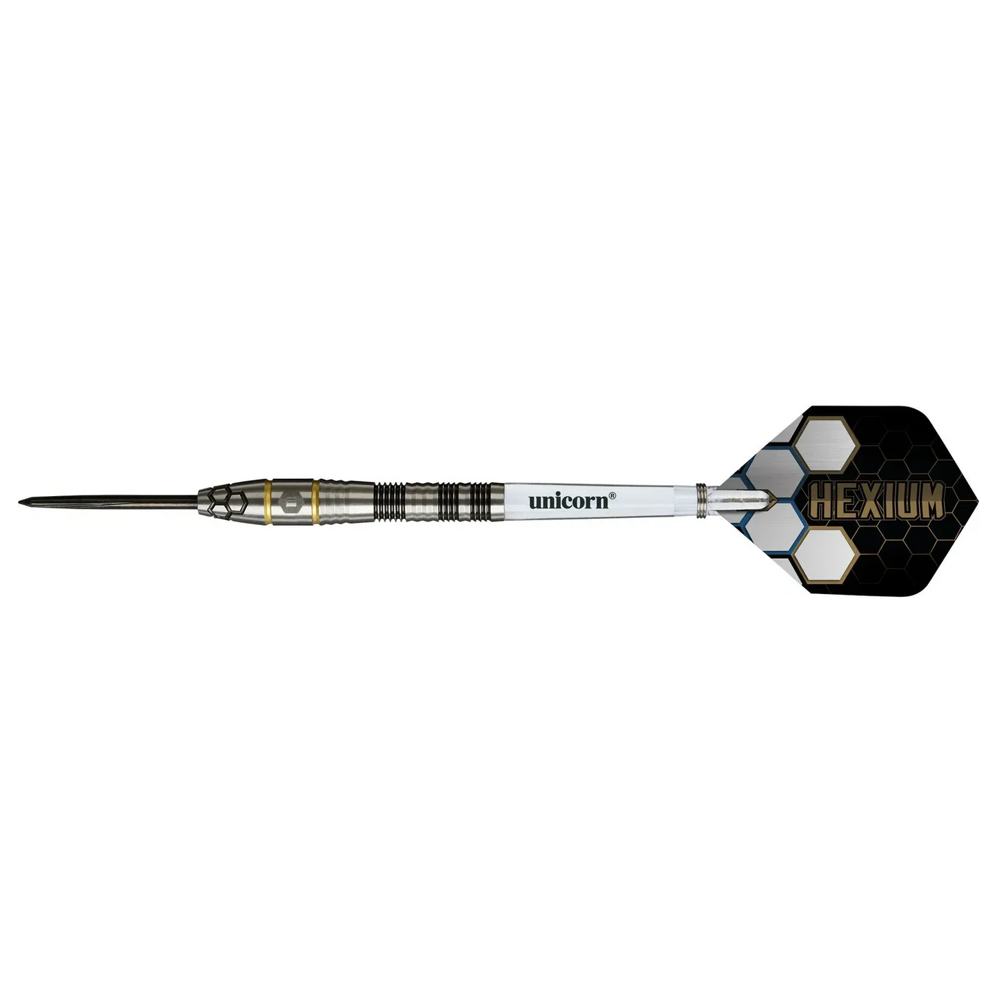 Winmau Hexium 1 Black & Gold 90% Tungsten Steel Tip Darts