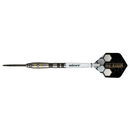 Winmau Hexium 1 Black & Gold 90% Tungsten Steel Tip Darts