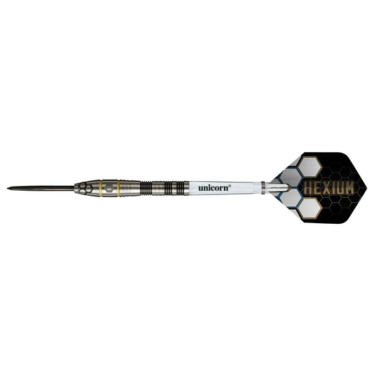 Winmau Hexium 1 Black & Gold 90% Tungsten Steel Tip Darts