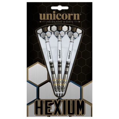 Winmau Hexium 1 Black & Gold 90% Tungsten Steel Tip Darts