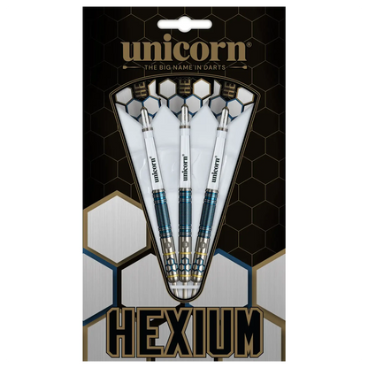 Winmau Hexium 2 Blue & Gold 90% Tungsten Steel Tip Darts