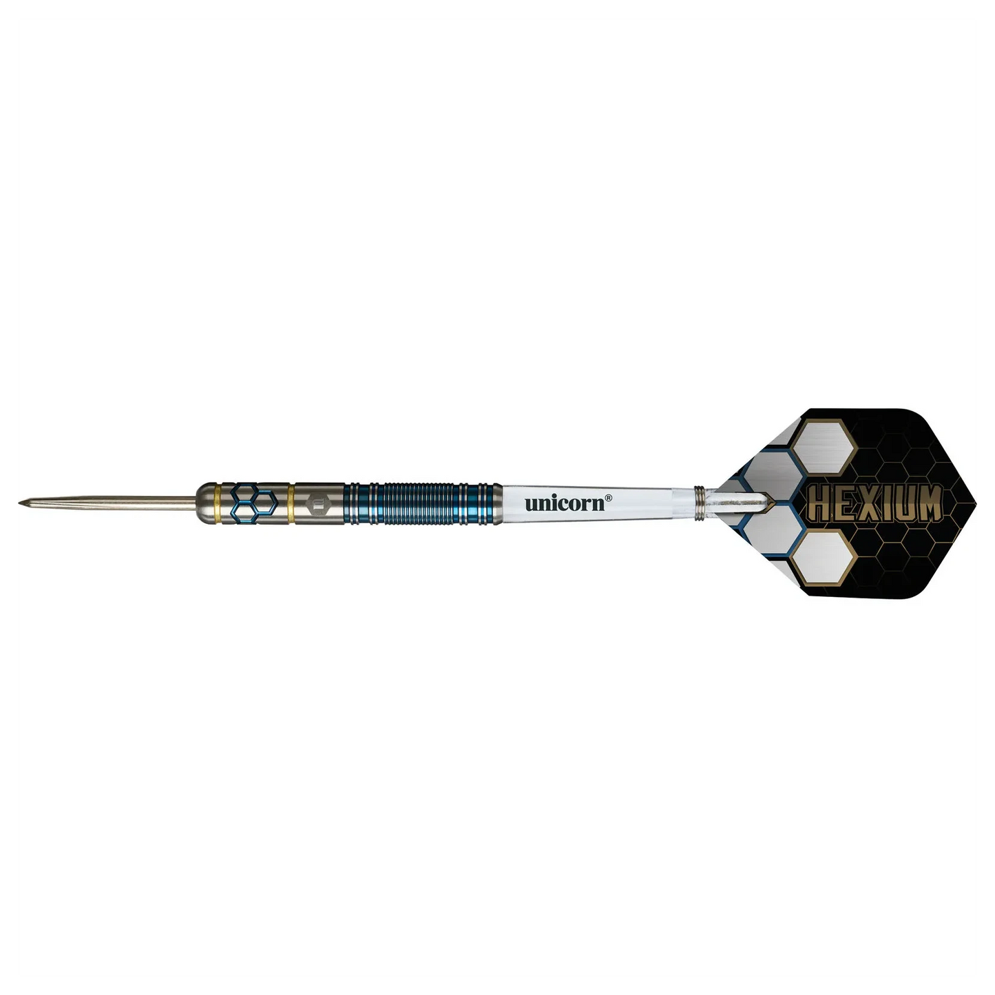 Winmau Hexium 2 Blue & Gold 90% Tungsten Steel Tip Darts