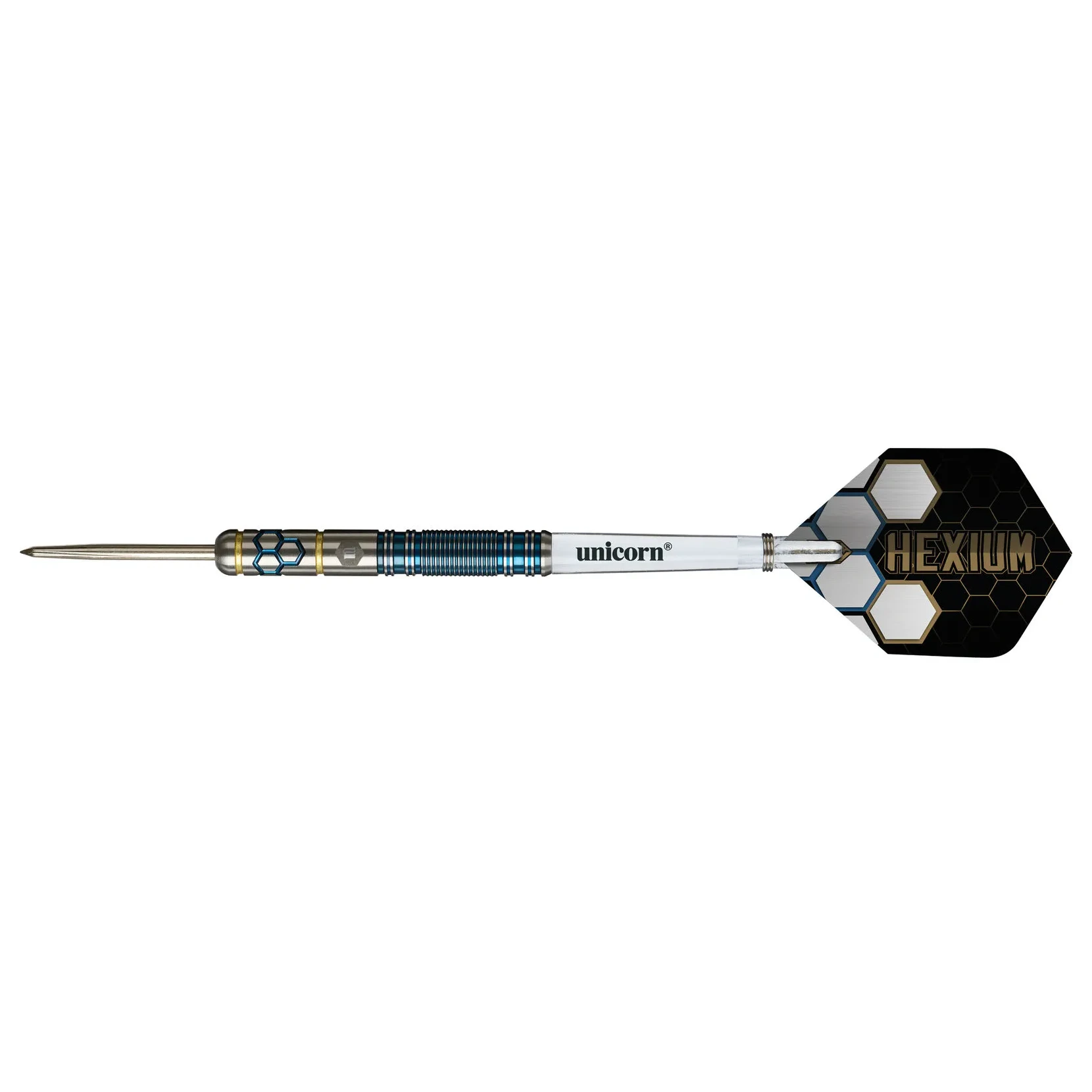 Winmau Hexium 2 Blue & Gold 90% Tungsten Steel Tip Darts