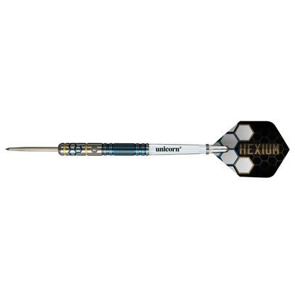 Winmau Hexium 2 Blue & Gold 90% Tungsten Steel Tip Darts