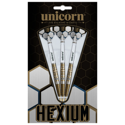 Winmau Hexium 3 Gold & Black 90% Tungsten Steel Tip Darts