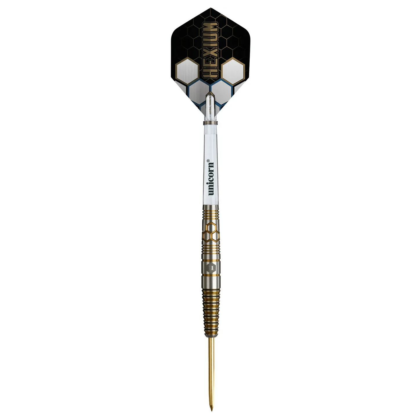 Winmau Hexium 3 Gold & Black 90% Tungsten Steel Tip Darts