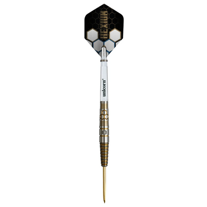 Winmau Hexium 3 Gold & Black 90% Tungsten Steel Tip Darts