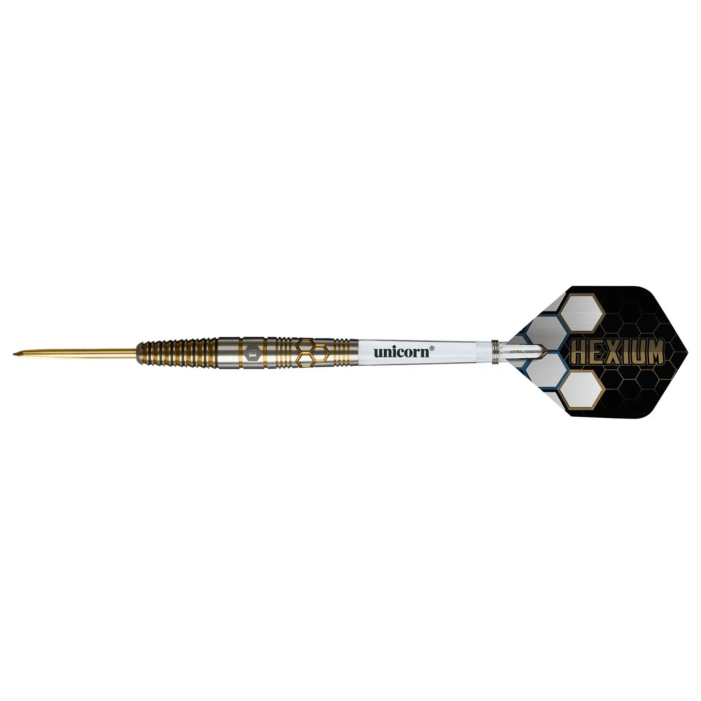Winmau Hexium 3 Gold & Black 90% Tungsten Steel Tip Darts