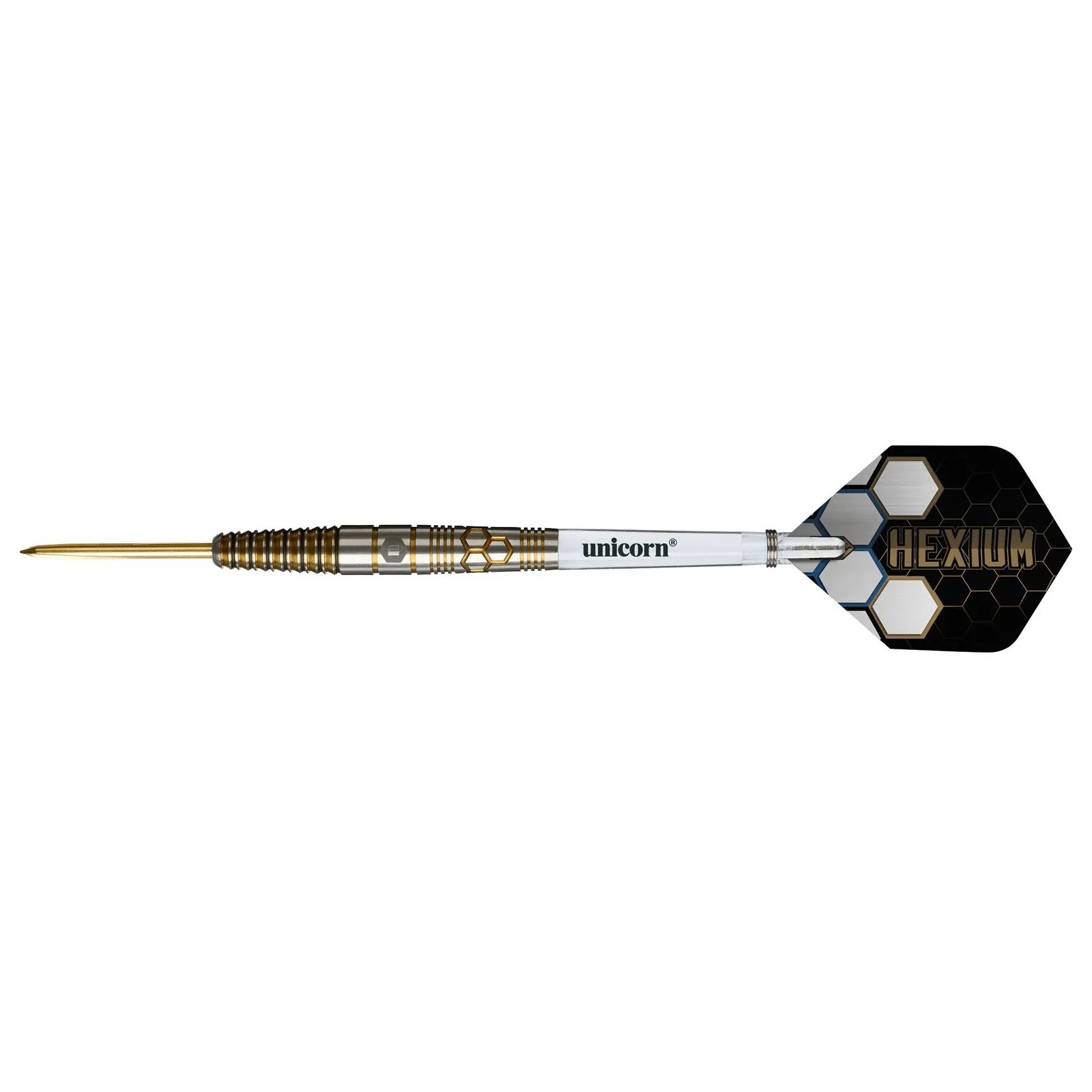 Winmau Hexium 3 Gold & Black 90% Tungsten Steel Tip Darts