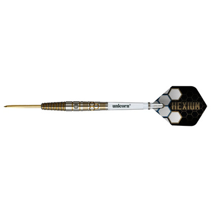 Winmau Hexium 3 Gold & Black 90% Tungsten Steel Tip Darts