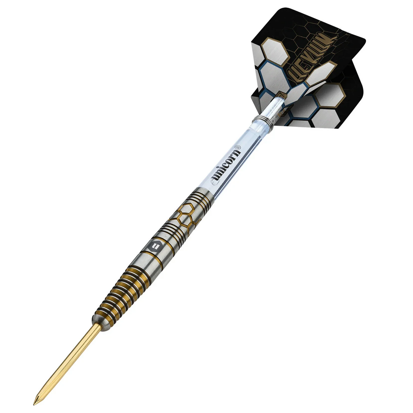 Winmau Hexium 3 Gold & Black 90% Tungsten Steel Tip Darts