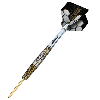 Winmau Hexium 3 Gold & Black 90% Tungsten Steel Tip Darts