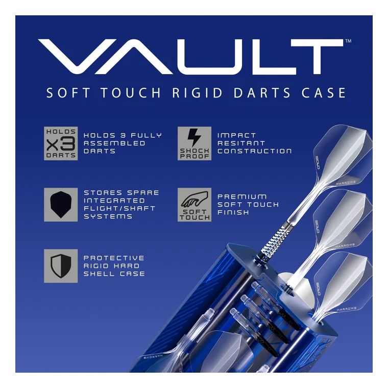 Harrows Vault Dart Case - Blue