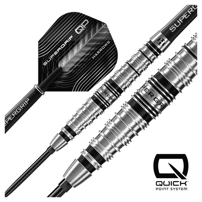 Harrows Supergrip QP Torpedo 90% Tungsten Steel Tip Darts 