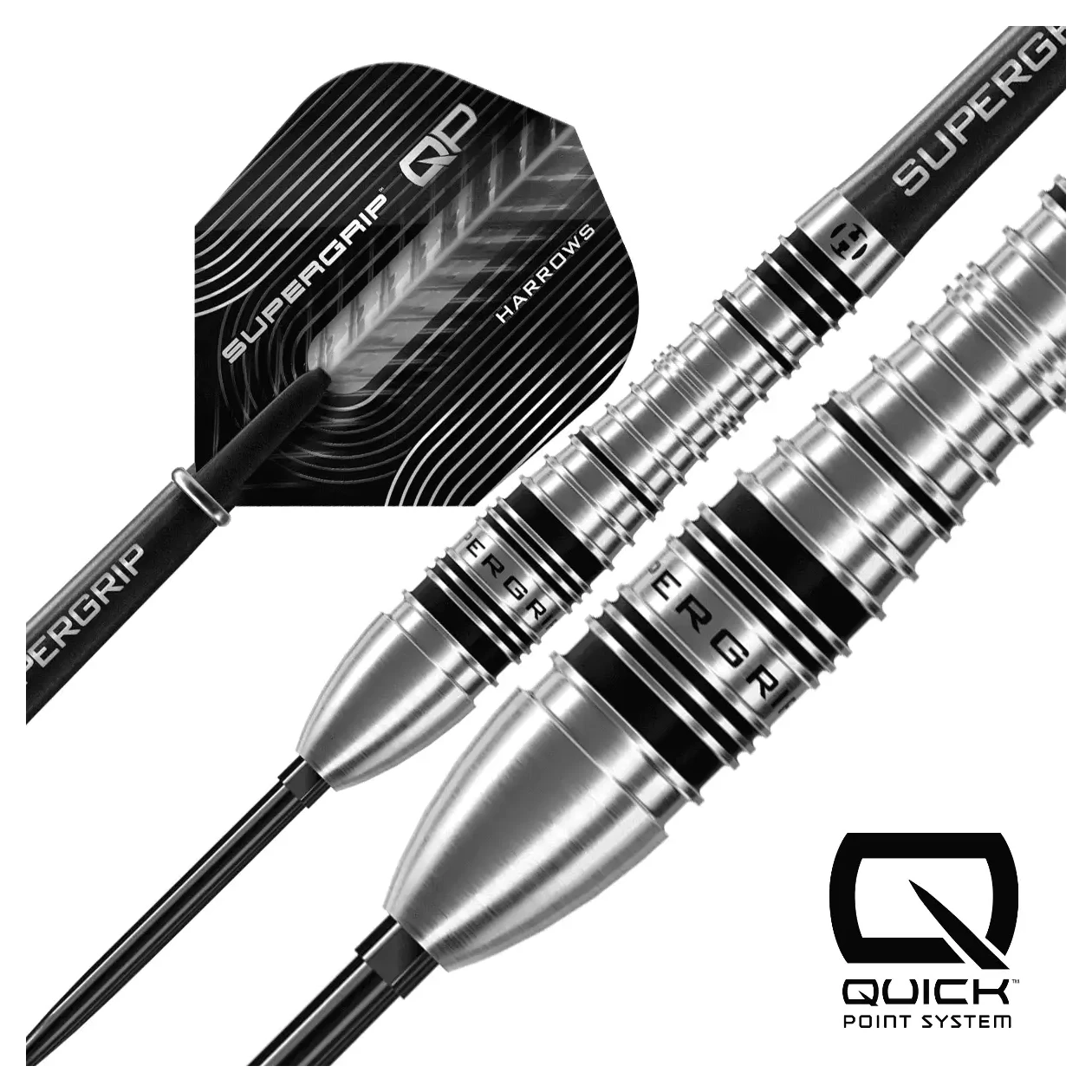 Harrows Supergrip QP Bomb 90% Tungsten Steel Tip Darts