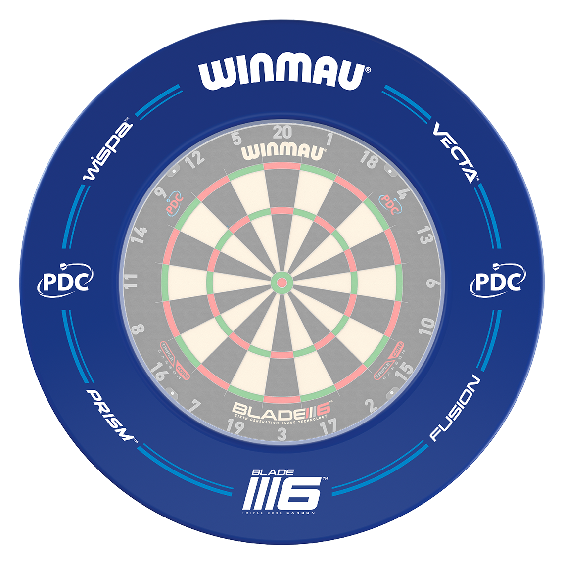 Winmau PDC Blade 6 Dartboard Surround - Blue