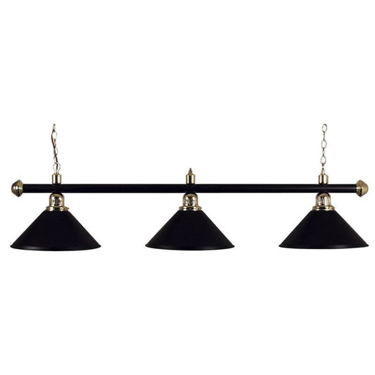 Brass And Black Bar With Three Black Shades