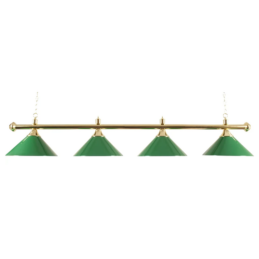 Brass Bar With Four Green Shades