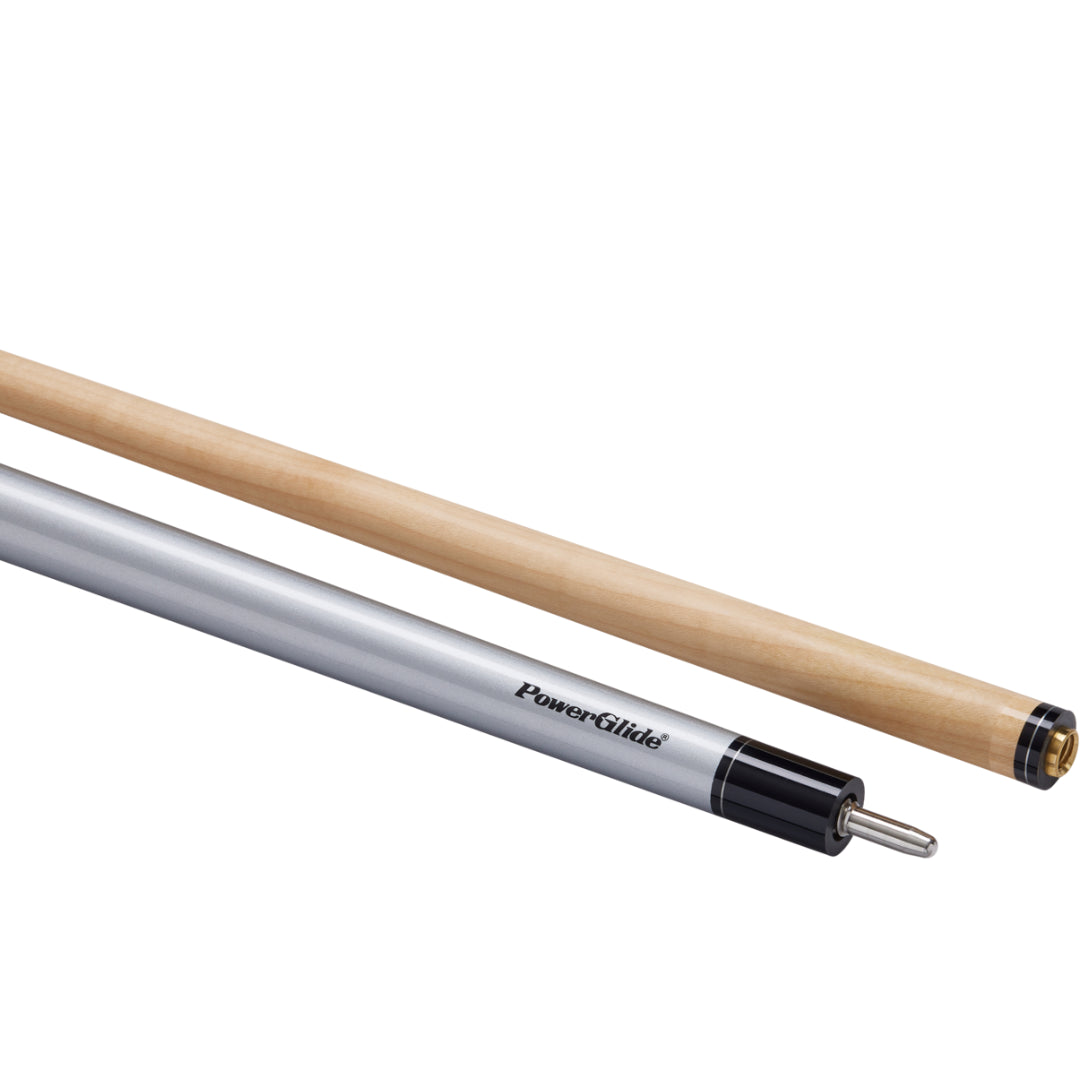 PowerGlide Verve Carbon Maple Wrap Pool Cue 10mm Tip - Silver