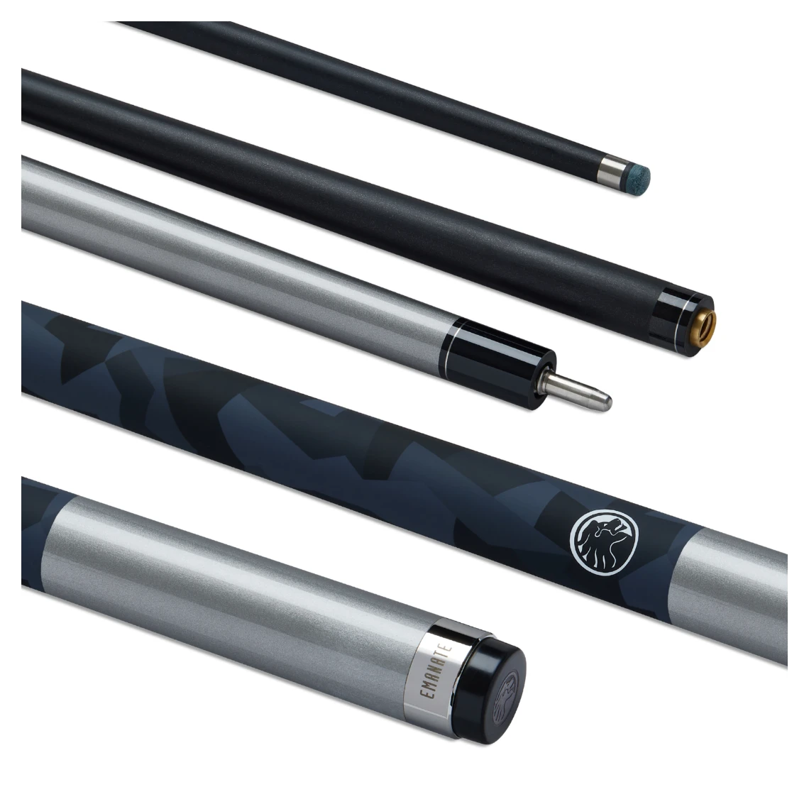 PowerGlide Emanate Carbon Pool Cue - Silver
