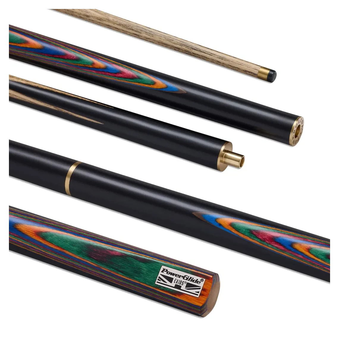 PowerGlide Exios Rainbow 3/4 Snooker Cue