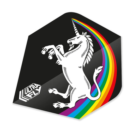 Unicorn Rainbow Ultrafly .100 Xtra Dart Flight Black
