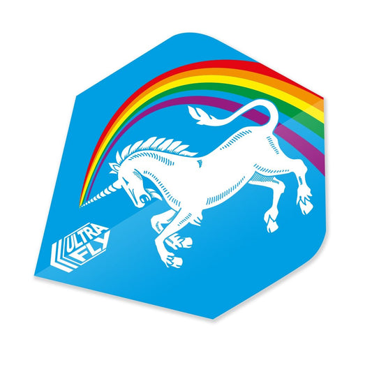 Unicorn Ultrafly .100 Plus Shape Rainbow Blue Dart Flights