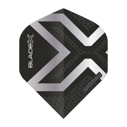 Winmau Blade X Prism Delta Metallic Black & Silver Dart Flights - Sherwood Sport