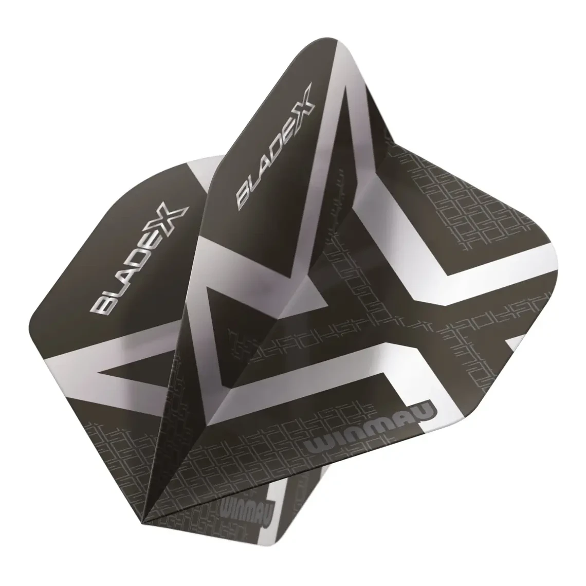 Winmau Blade X Prism Delta Metallic Black & Silver Dart Flights - Sherwood Sport