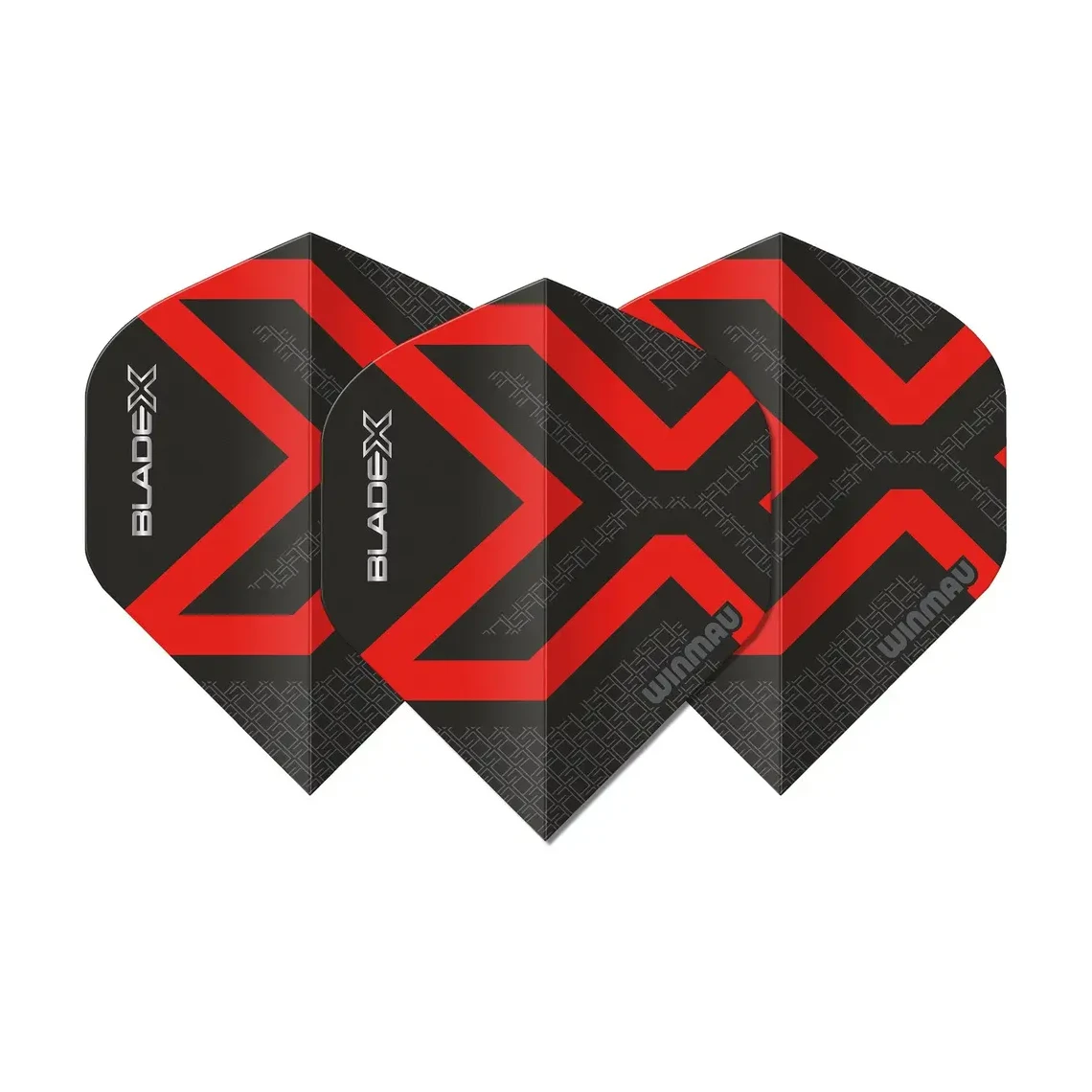 Winmau Blade X Prism Delta Metallic Black & Red Dart Flights - Sherwood Sport