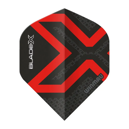 Winmau Blade X Prism Delta Metallic Black & Red Dart Flights - Sherwood Sport
