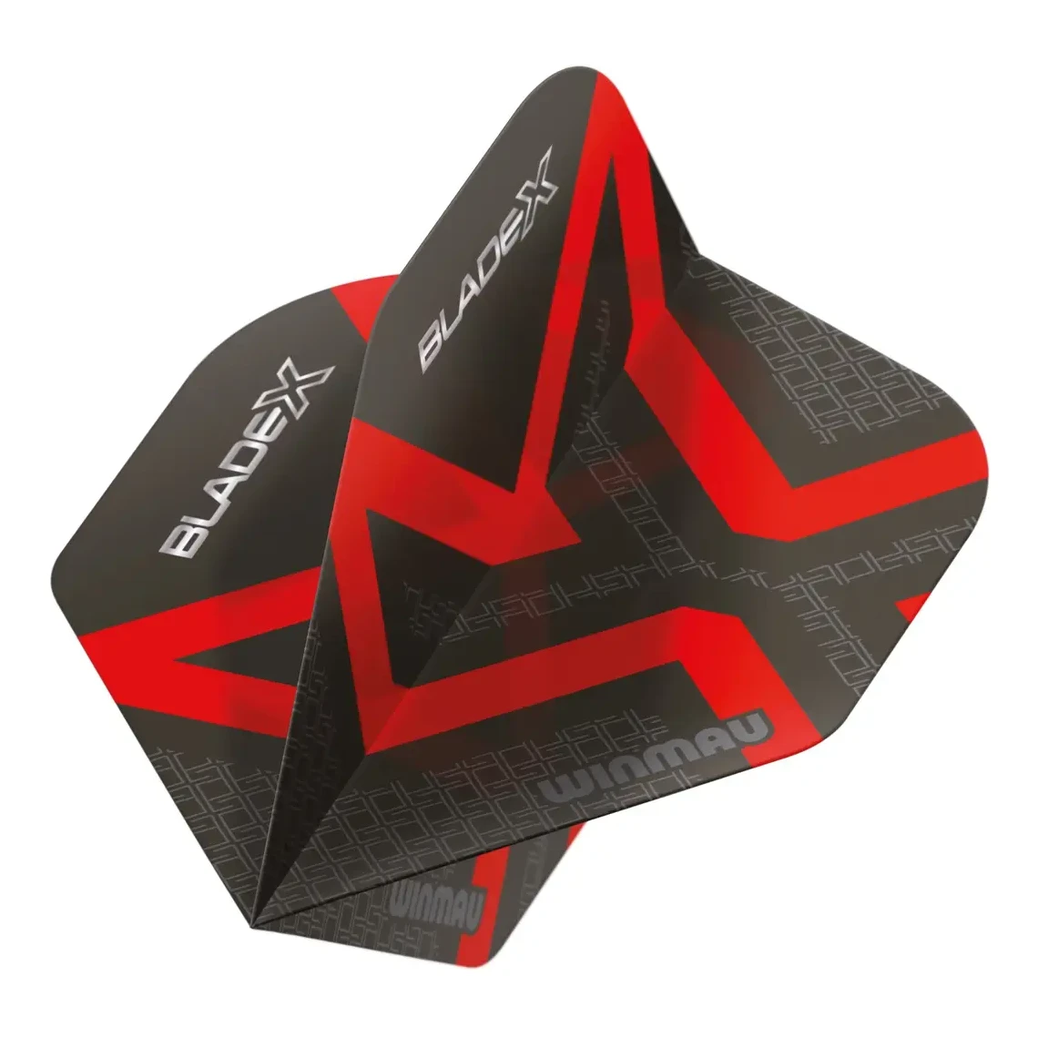 Winmau Blade X Prism Delta Metallic Black & Red Dart Flights - Sherwood Sport