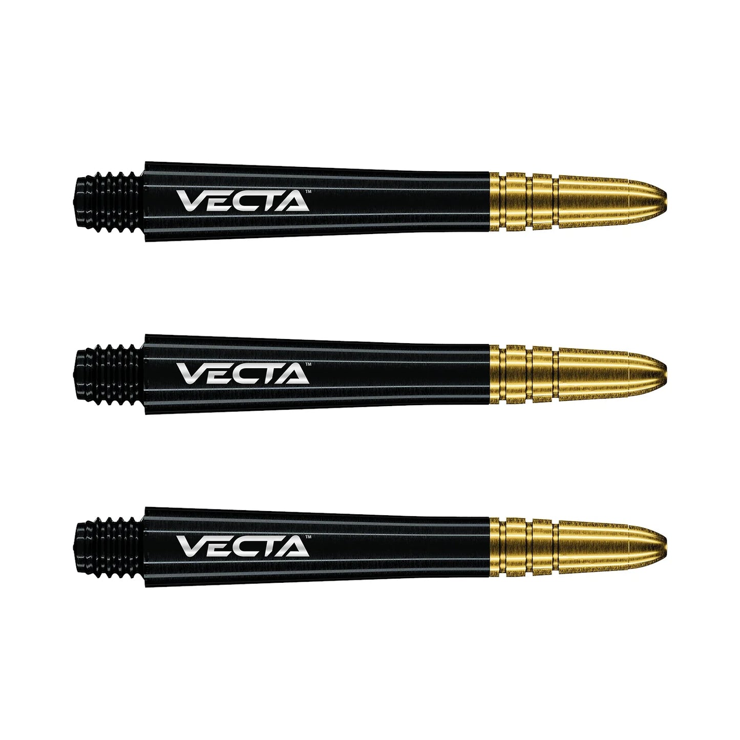 Winmau Vecta Medium Black Gold Polycarbonate Dart Stems