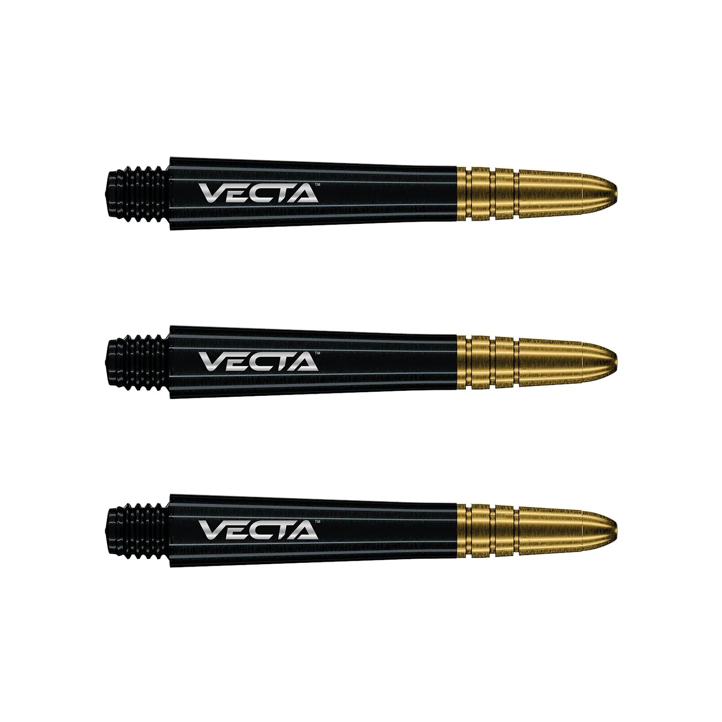 Winmau Vecta Intermediate Black Gold Polycarbonate Dart Stems