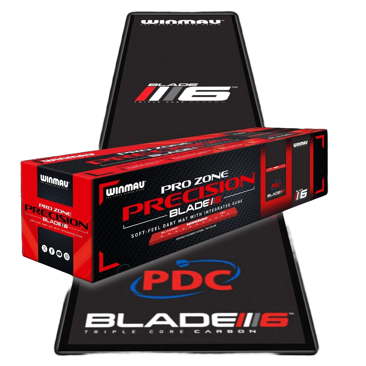 8215_Winmau Pro Zone Precision Blade 6 Soft Feel Dart Mat & Integrated Oche