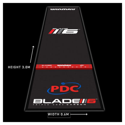 8215_Winmau Pro Zone Precision Blade 6 Soft Feel Dart Mat & Integrated Oche