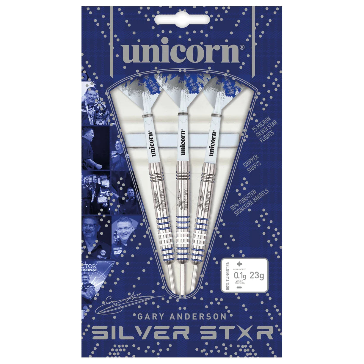 Unicorn Gary Anderson Silver Star GA1 25g Darts