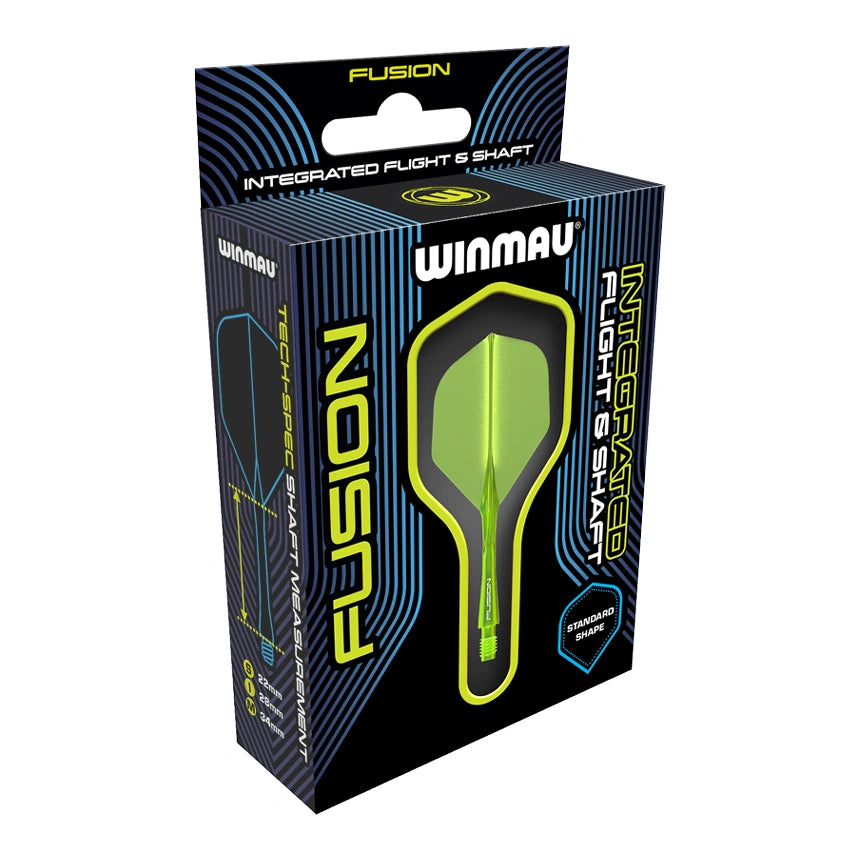 Winmau Fusion Darts Integrated Flight & Shaft Fluoro Yellow