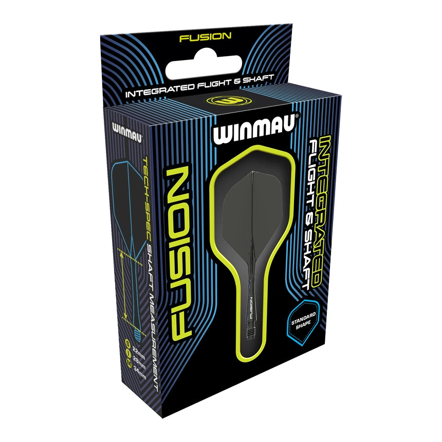 Winmau Fusion Darts Integrated Flight & Shaft Solid Black