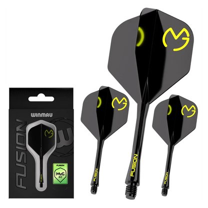 Winmau Fusion Integrated Flight & Shaft MvG PacMan - Black & Green