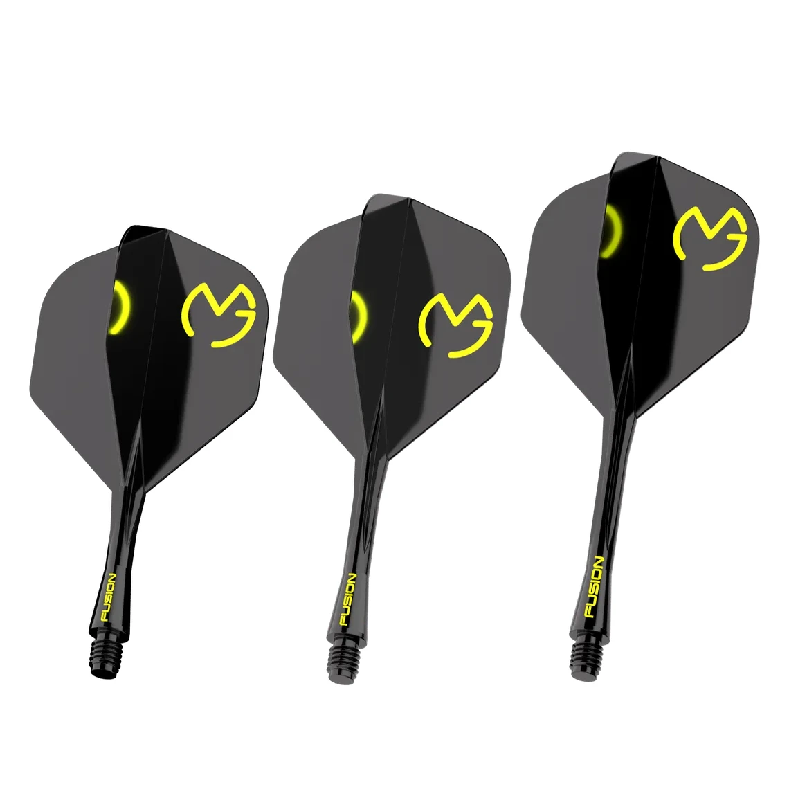 Winmau Fusion Integrated Flight & Shaft MvG PacMan - Black & Green