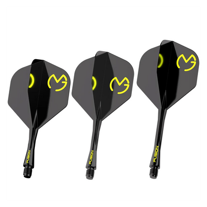 Winmau Fusion Integrated Flight & Shaft MvG PacMan - Black & Green