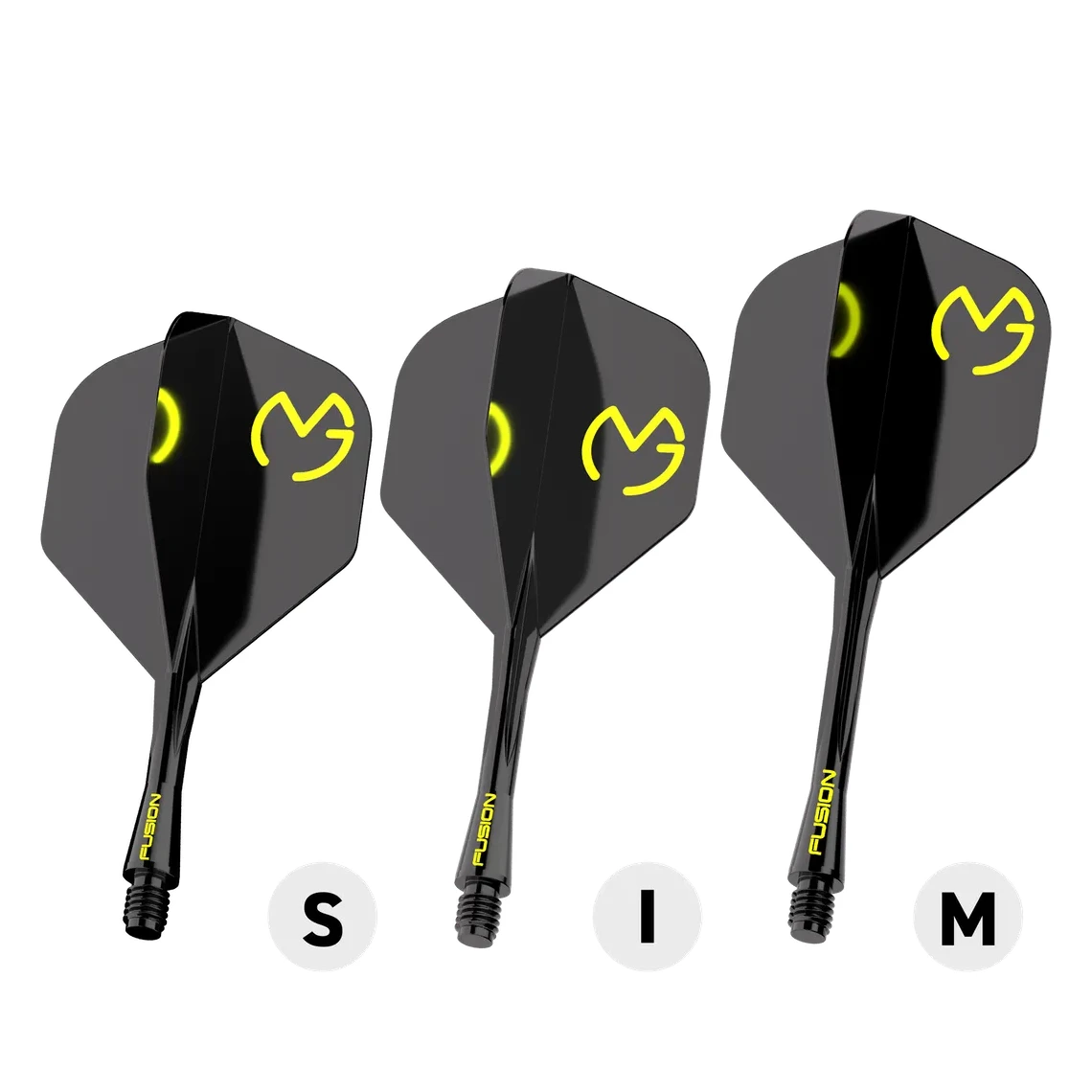 Winmau Fusion Integrated Flight & Shaft MvG PacMan - Black & Green