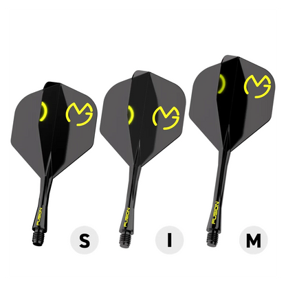 Winmau Fusion Integrated Flight & Shaft MvG PacMan - Black & Green