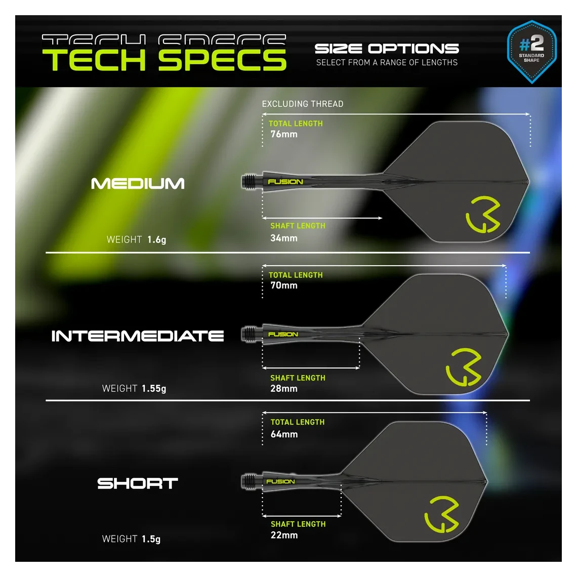 Winmau Fusion Integrated Flight & Shaft MvG PacMan - Black & Green