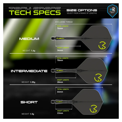 Winmau Fusion Integrated Flight & Shaft MvG PacMan - Black & Green