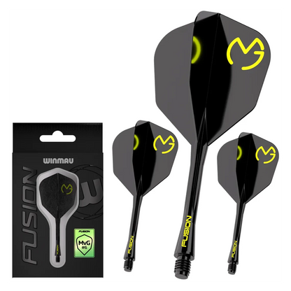 Winmau Fusion Integrated Flight & Shaft MvG PacMan - Black & Green